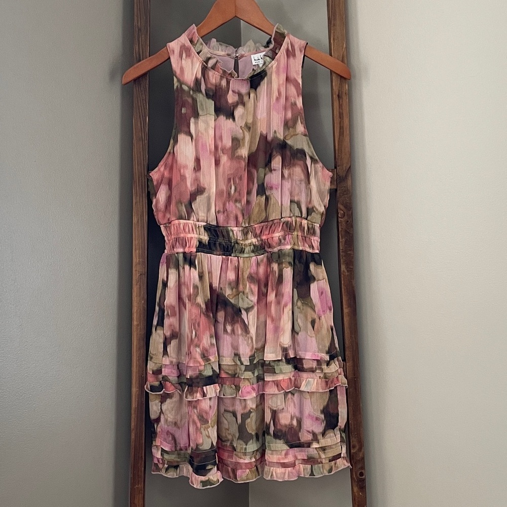 Nicole Miller Pink and Green Dress